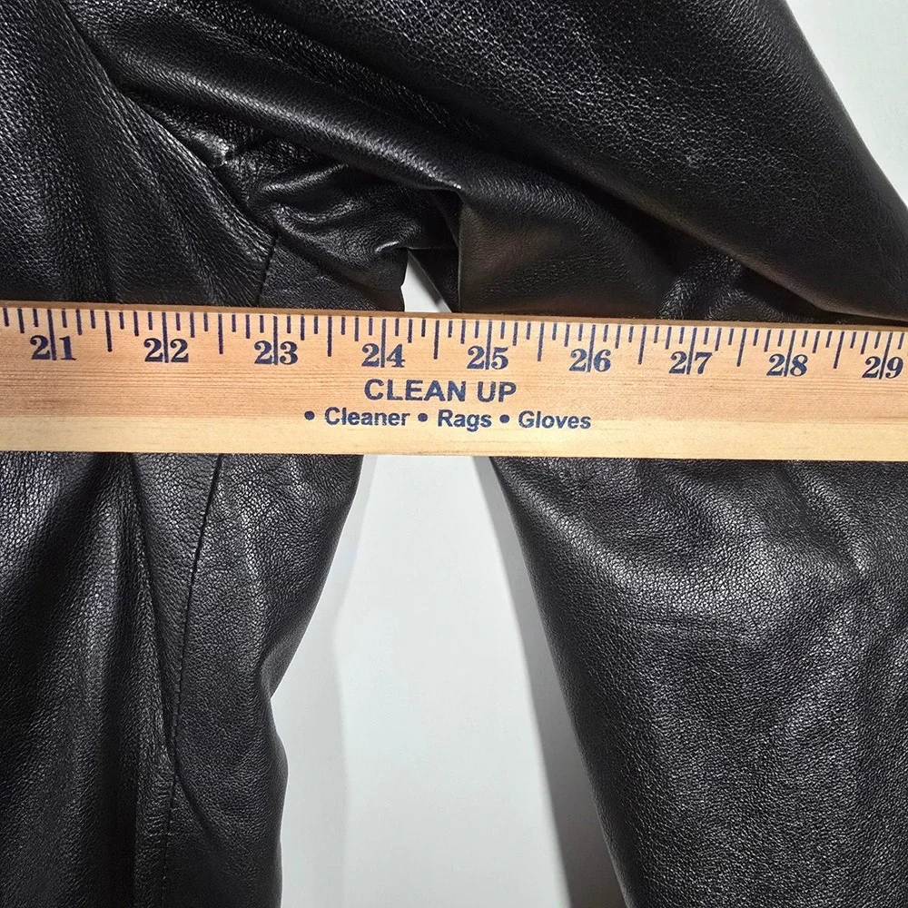 Alfani Positano Mens L44 Black Genuine Leather Blazer Jacket Professional Career